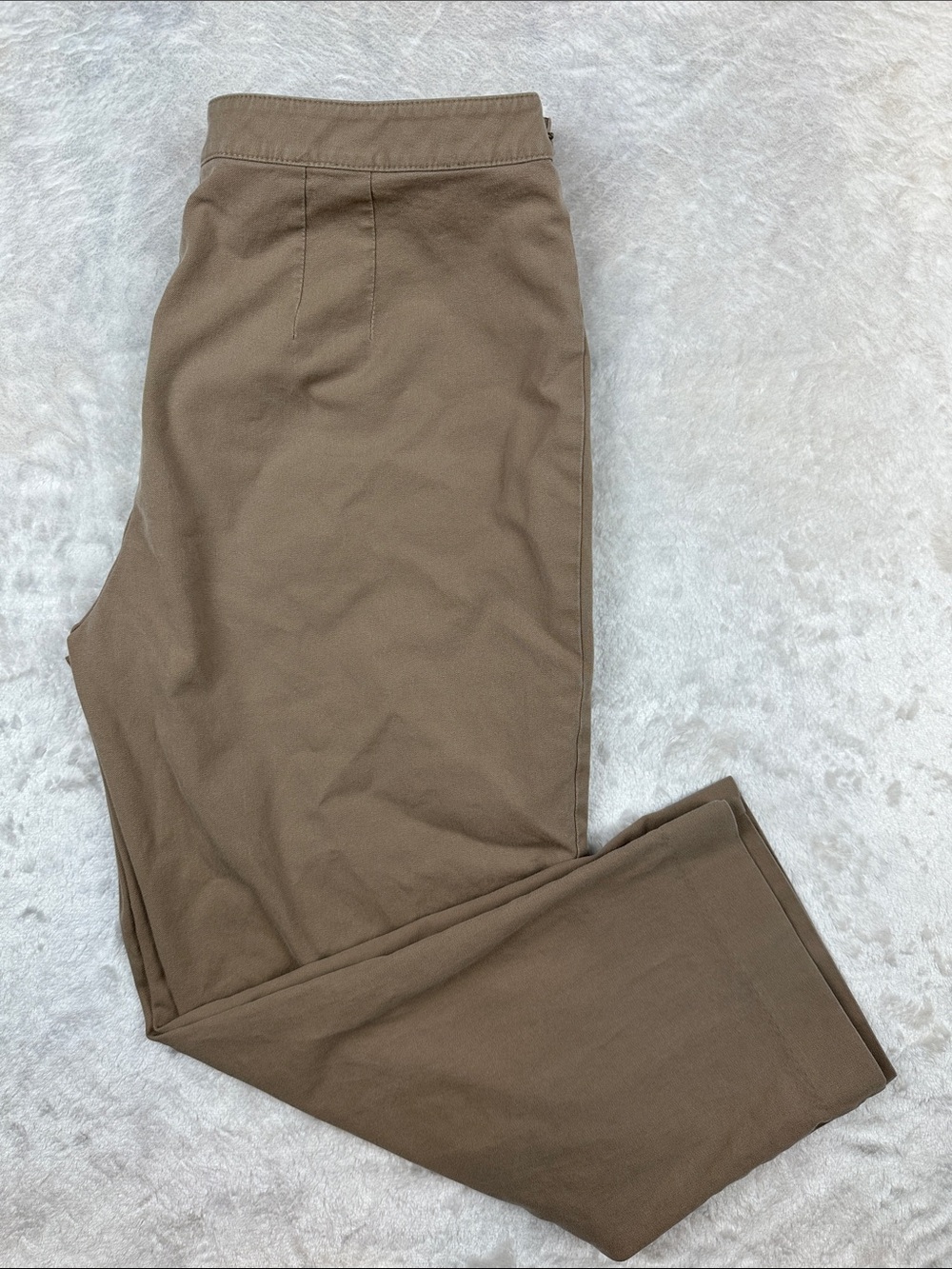 Talbots Size 10 Cropped Straight-Leg Pants Khaki